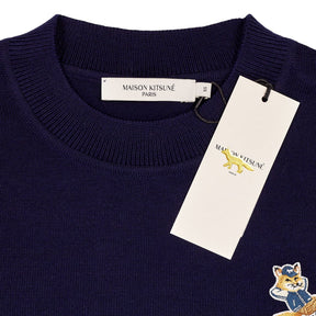 Maison Kitsuné Blue Wool Sweater