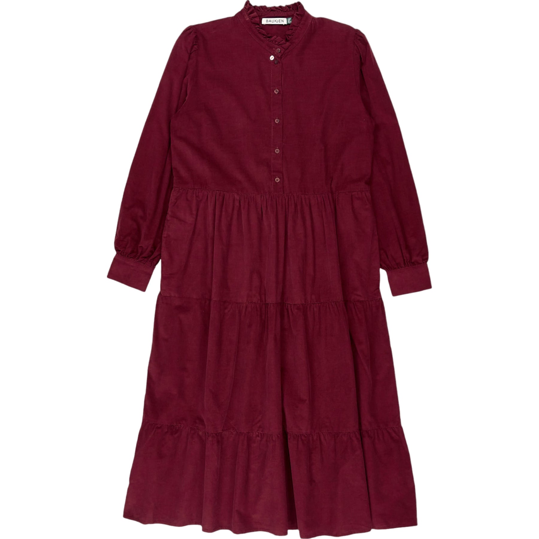 Baukjen Red Tiered Corduroy Dress