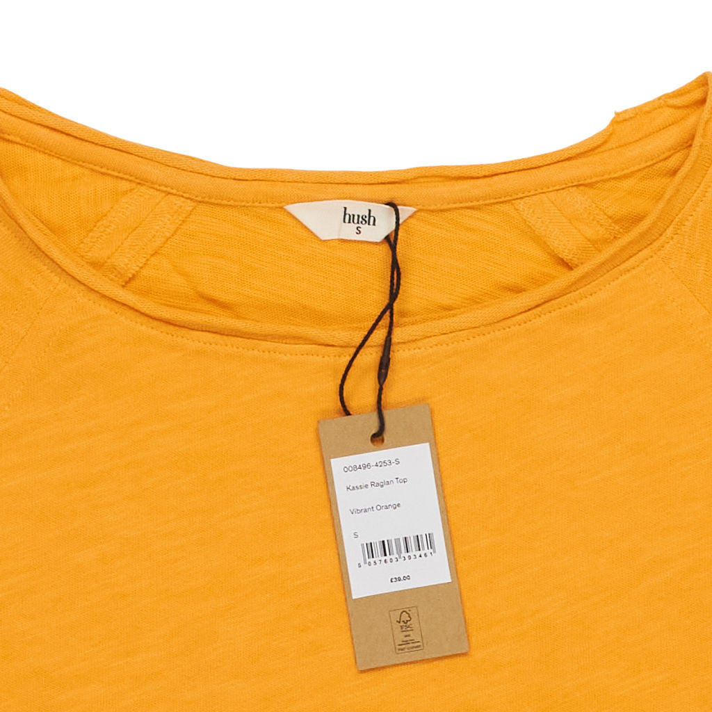 Hush Vibrant Orange Kassie Raglan Top