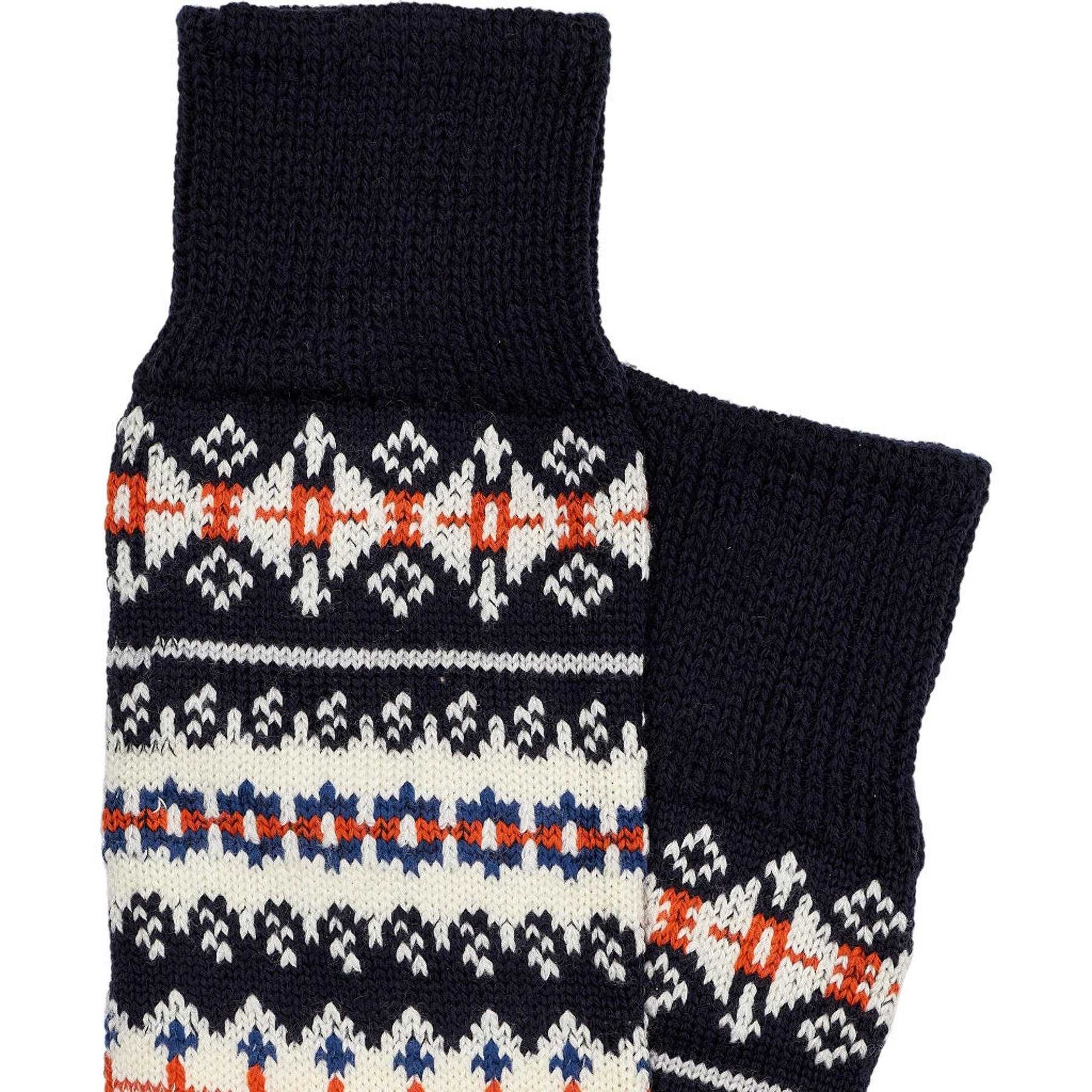 Drakes Blue Patterned Socks