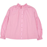 NRBY Pink Ruffle Neck Blouse