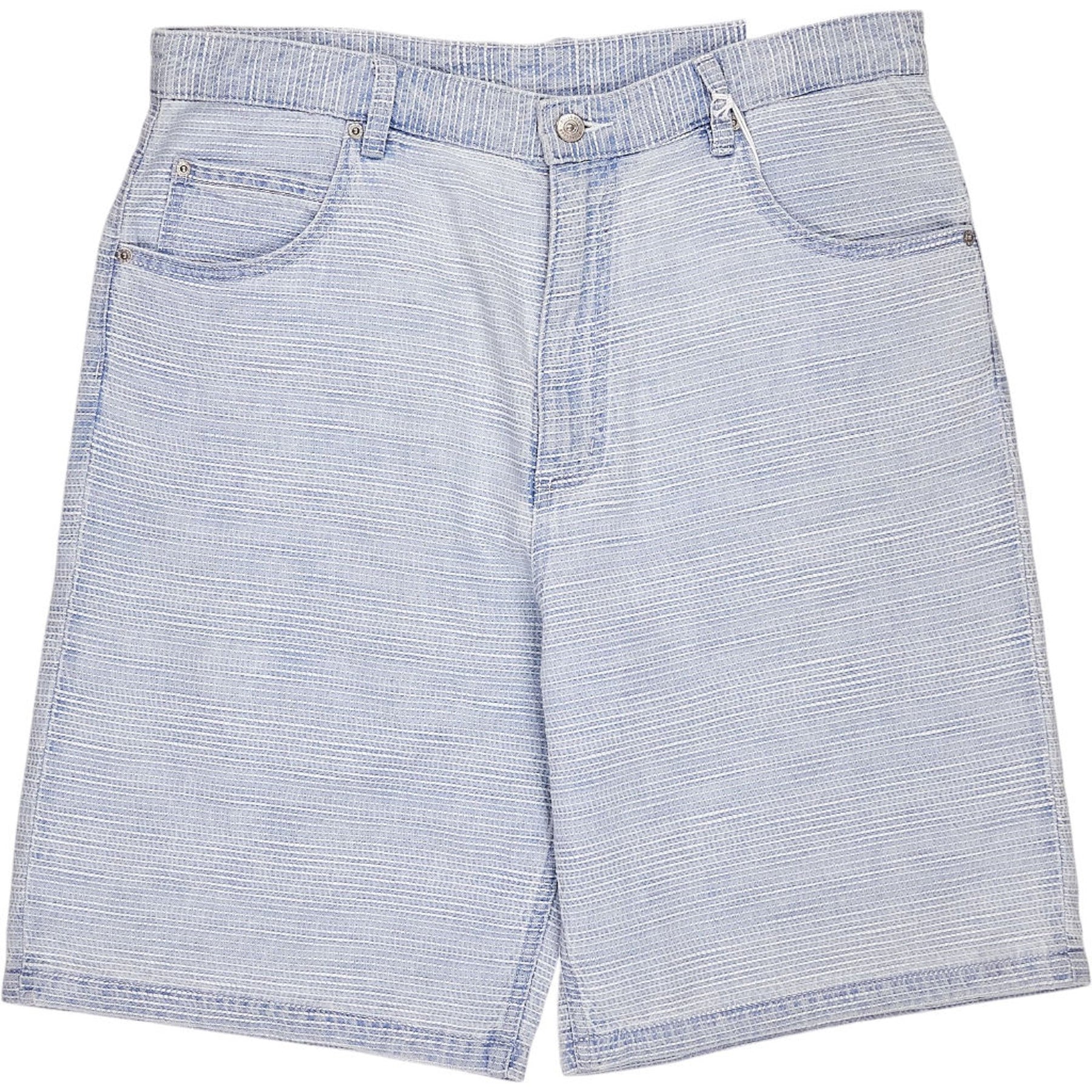 Pull & Bear Blue Striped Baggy Shorts