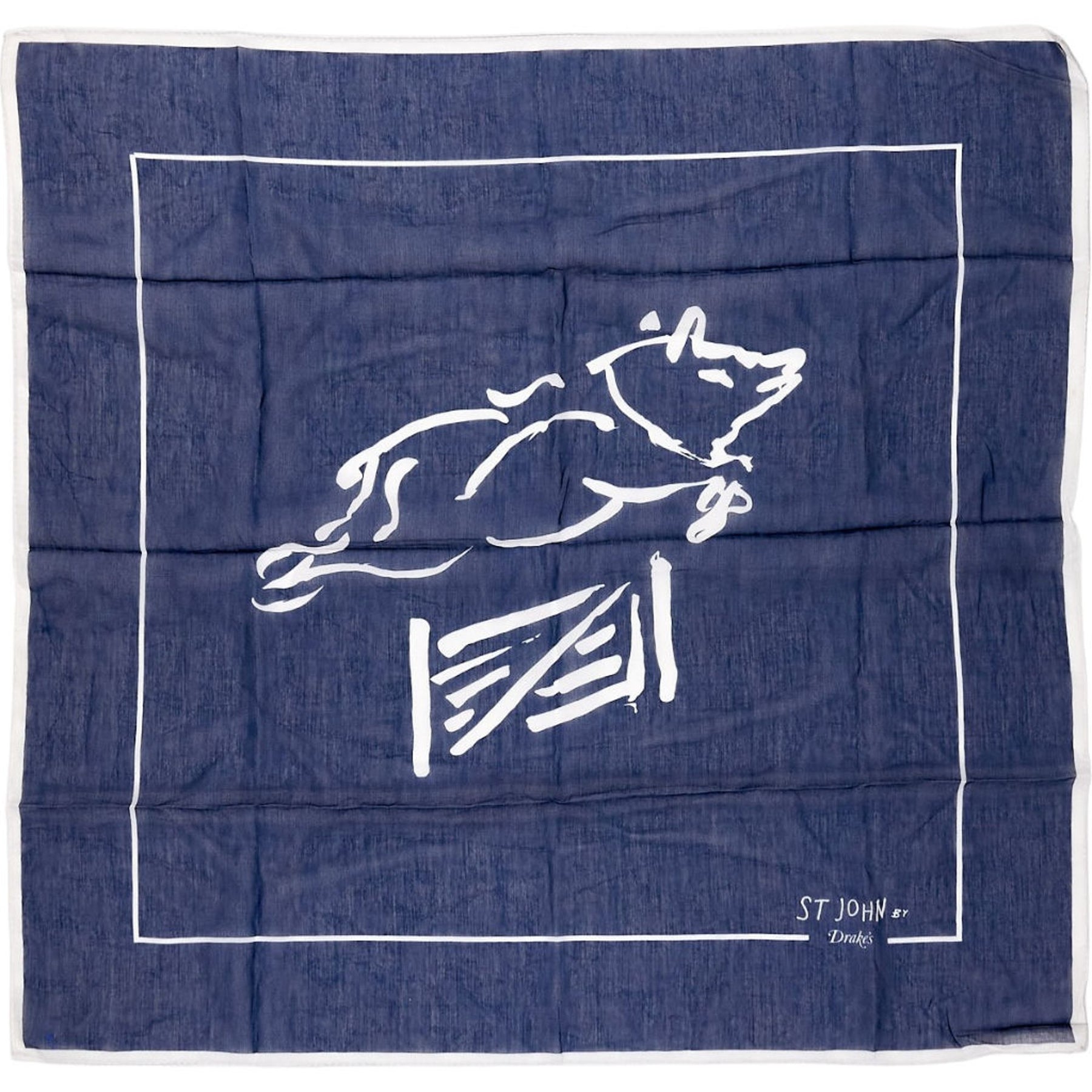 Drake's Blue St John Scarf