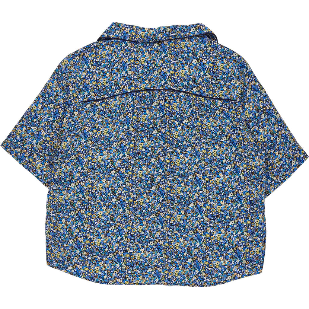 Brora Blue Floral Short Sleeve Shirt