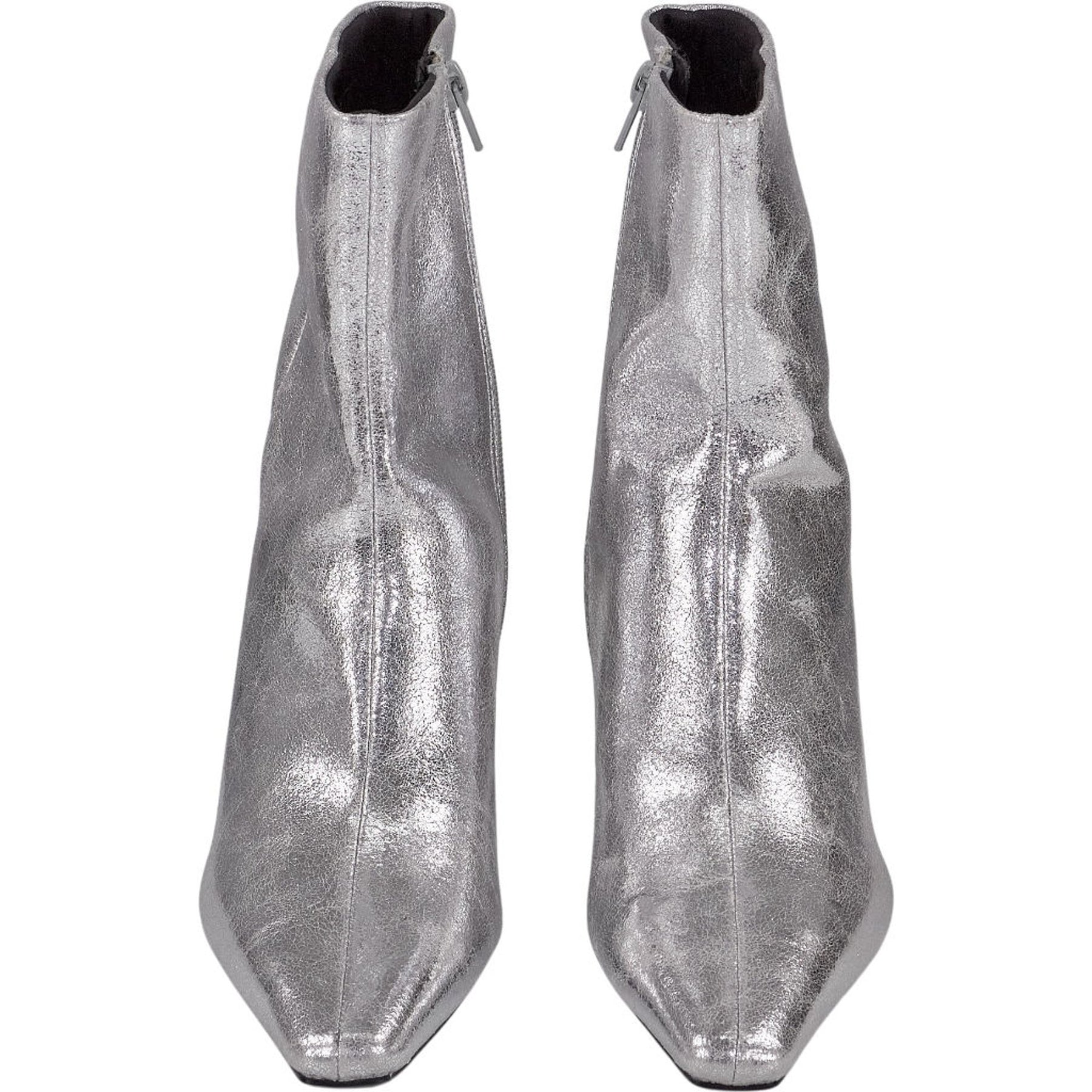 Pull & Bear Silver Ankle Boots