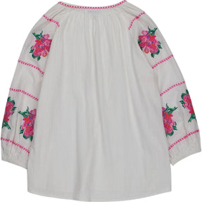 NRBY White Floral Embroidered Blouse