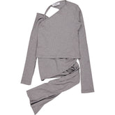 SRVC Grey One-Shoulder Top