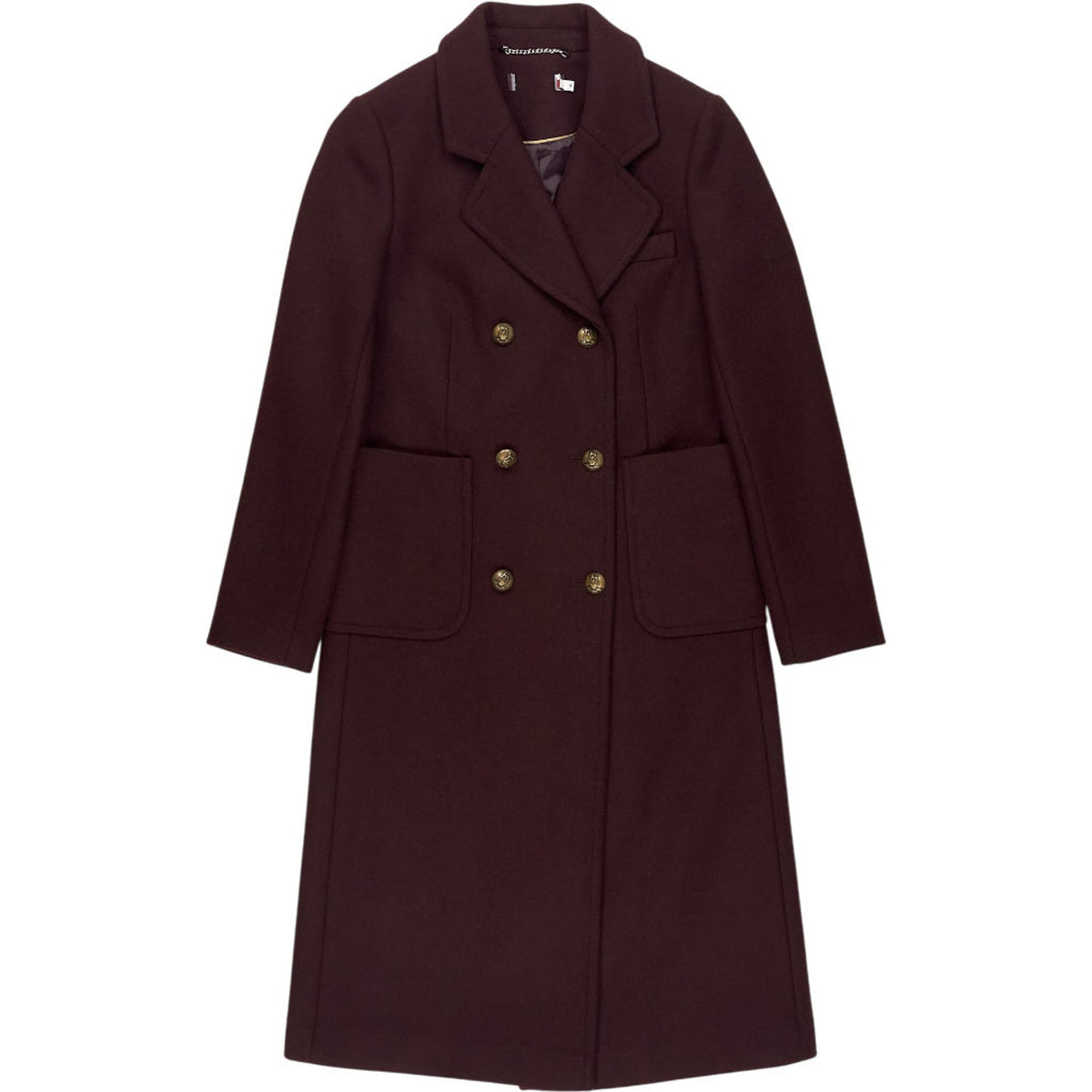 WYSE Burgundy Double Breasted Coat
