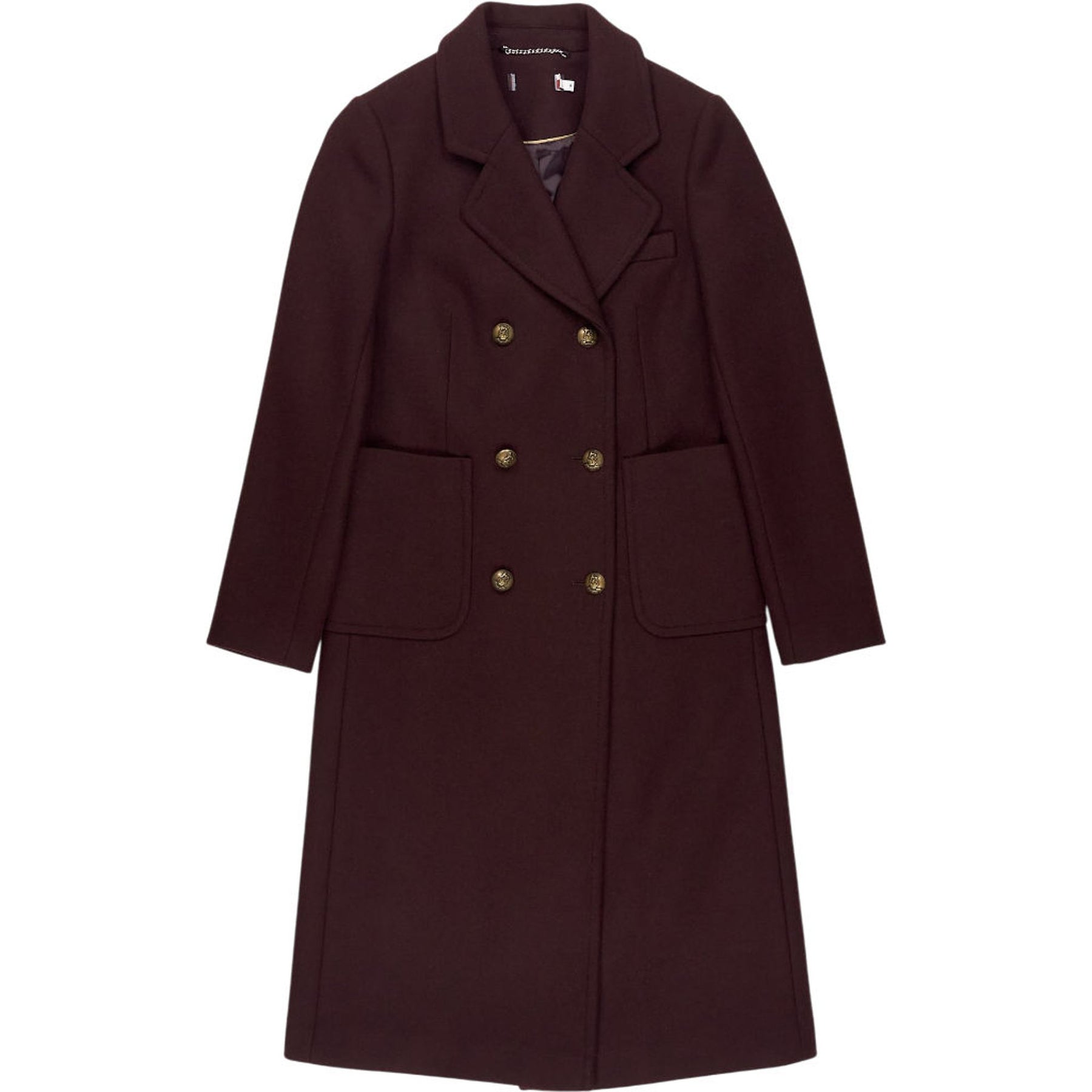 WYSE Burgundy Double Breasted Coat