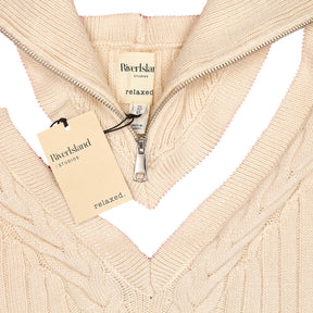 River Island Cream Relaxed Knit Jumper