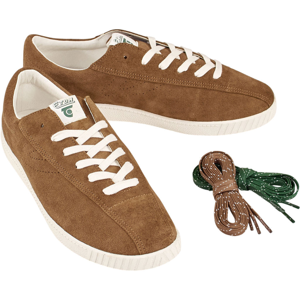 Tretorn Eton Brown Nylite Suede Trainers