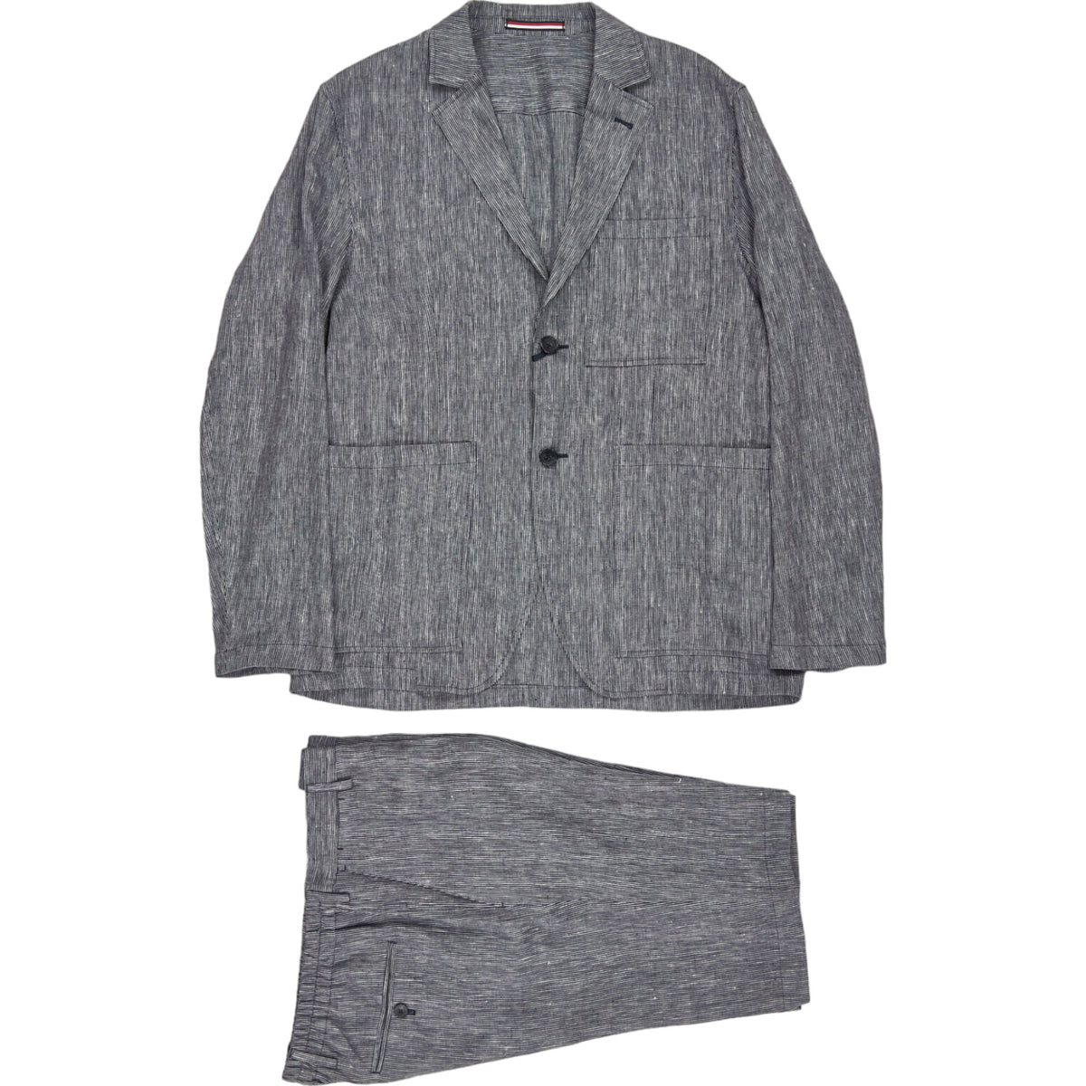 Tommy Hilfiger Grey Striped Shorts Suit