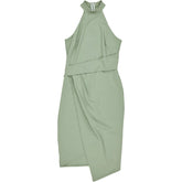 Lipsy Sage Asymmetric Halter Dress
