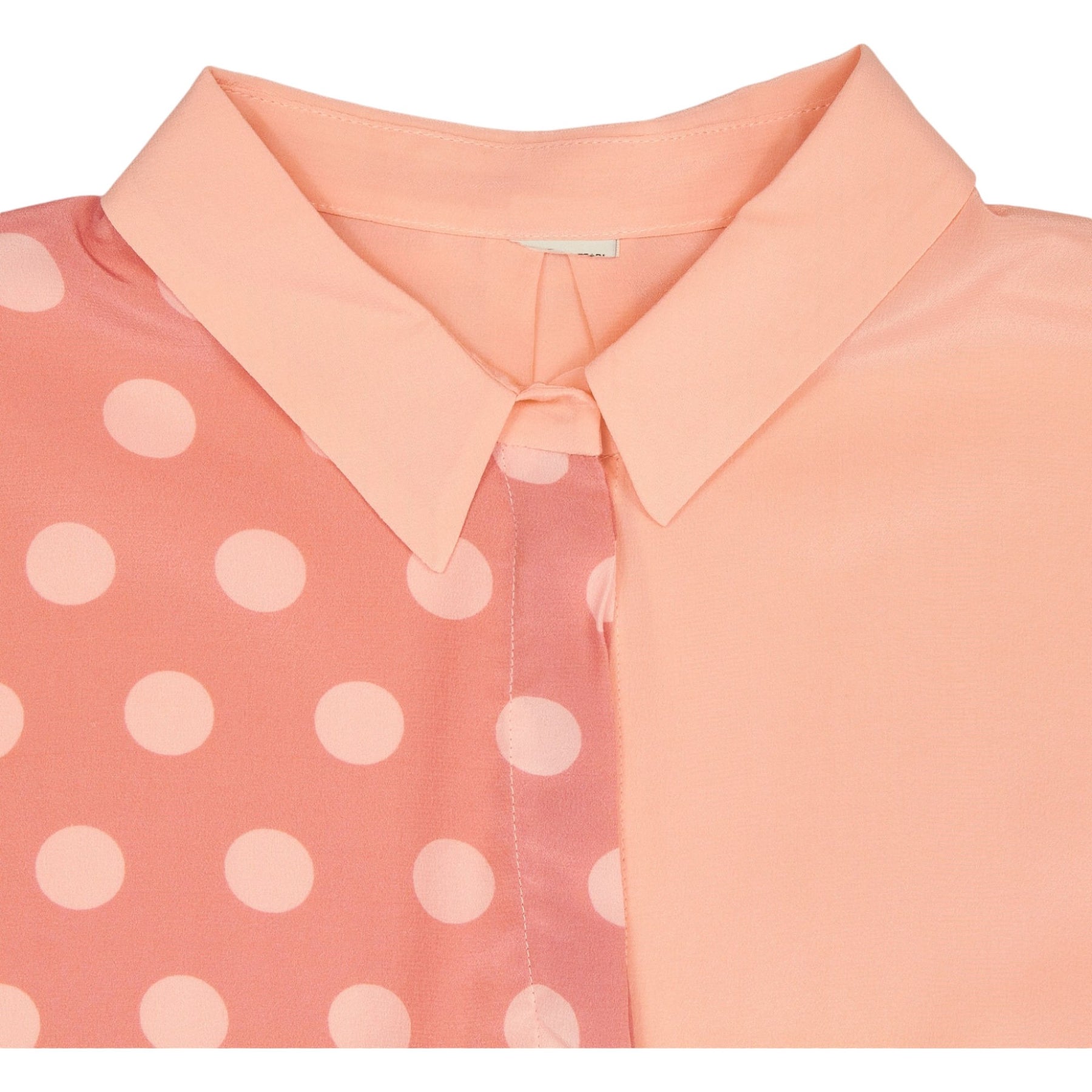 Mother of Pearl Polka Dot Silk Blouse