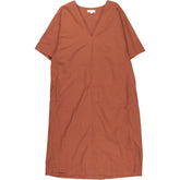 COS Rust V-Neck Knee-Length Dress