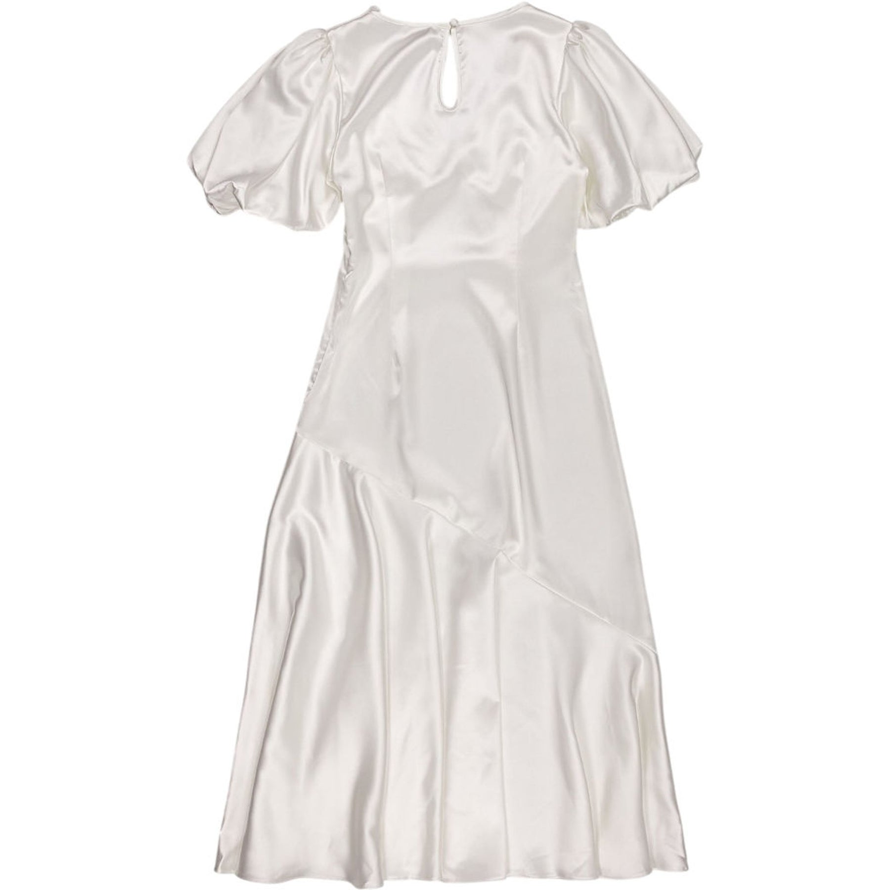 Vivere White Satin Dress