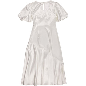 Vivere White Satin Dress