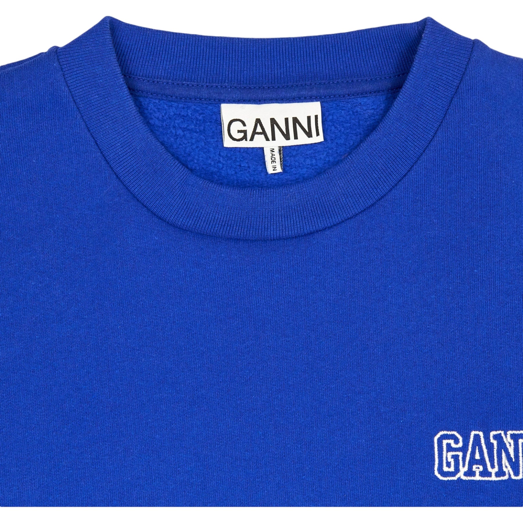Ganni Blue Oversized Sweatshirt