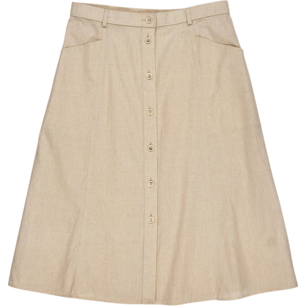 Marks & Spencer Beige Linen Blend Skirt