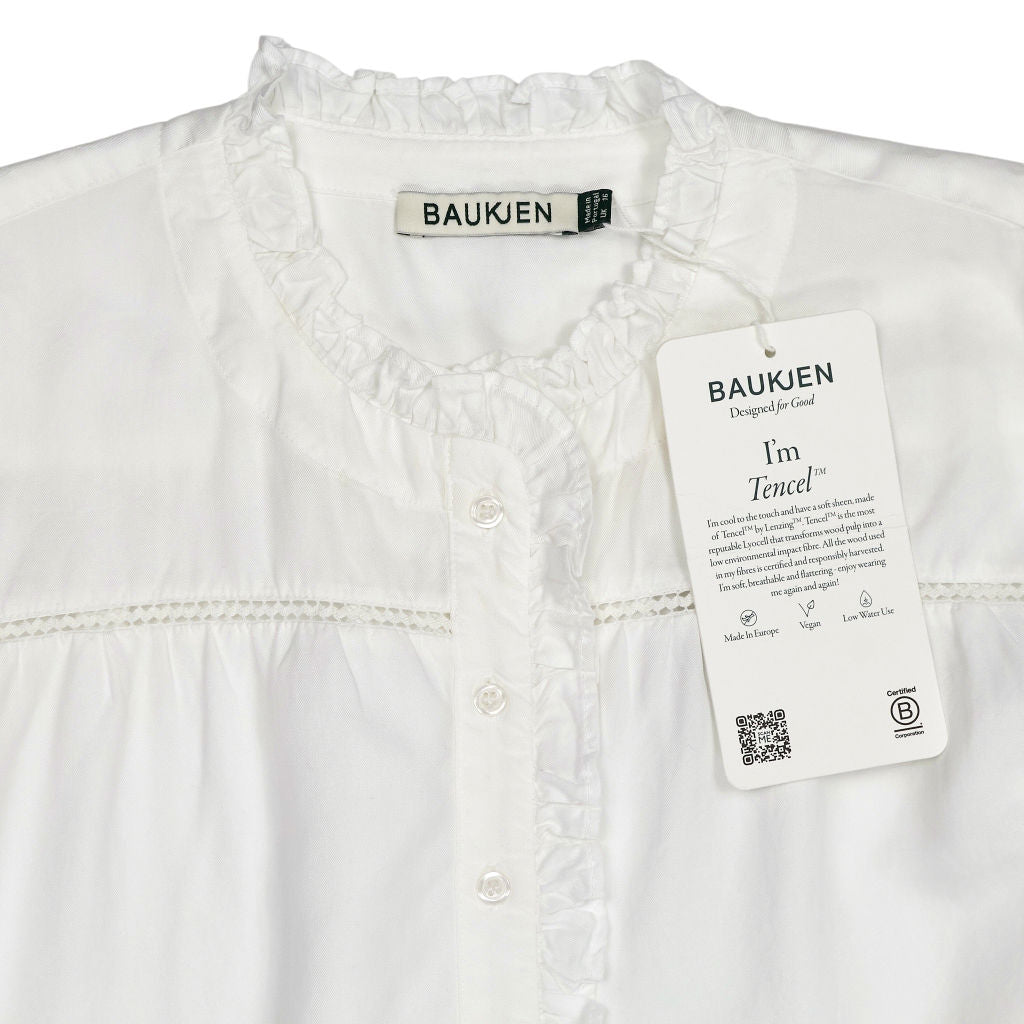 Baukjen White Estela Broderie Detail Blouse