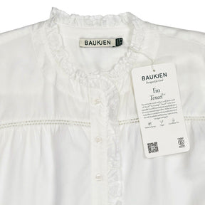 Baukjen White Estela Broderie Detail Blouse
