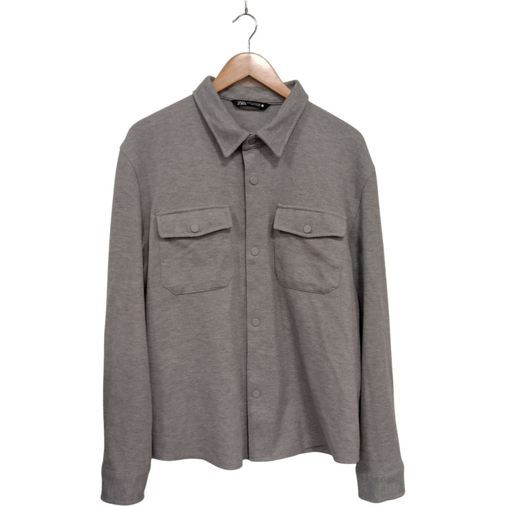 Zara Grey Overshirt Button-Up