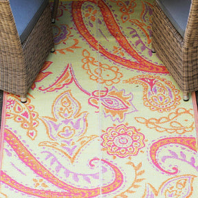Boho Paisley Print Outdoor Rug