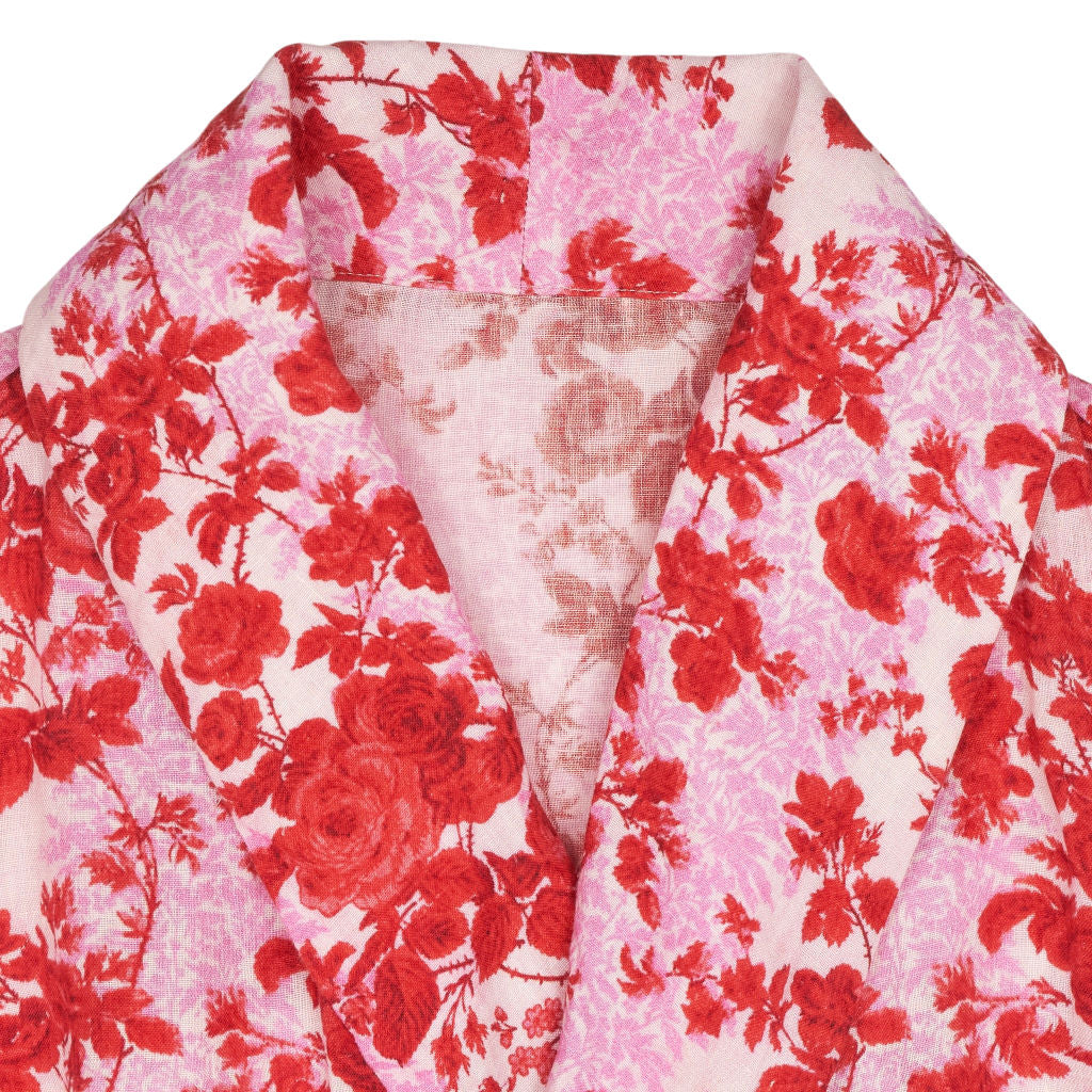 Floral Print Pink Robe
