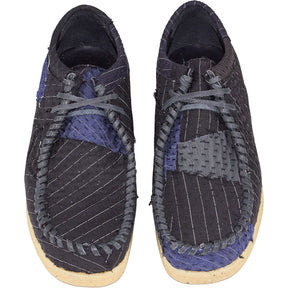 By Walid Black Blue Connie Lace Up Shoes