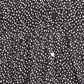 Baukjen Black Polka Dot Midi Dress