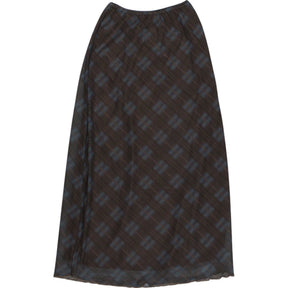 Motel Brown Check Midi Skirt