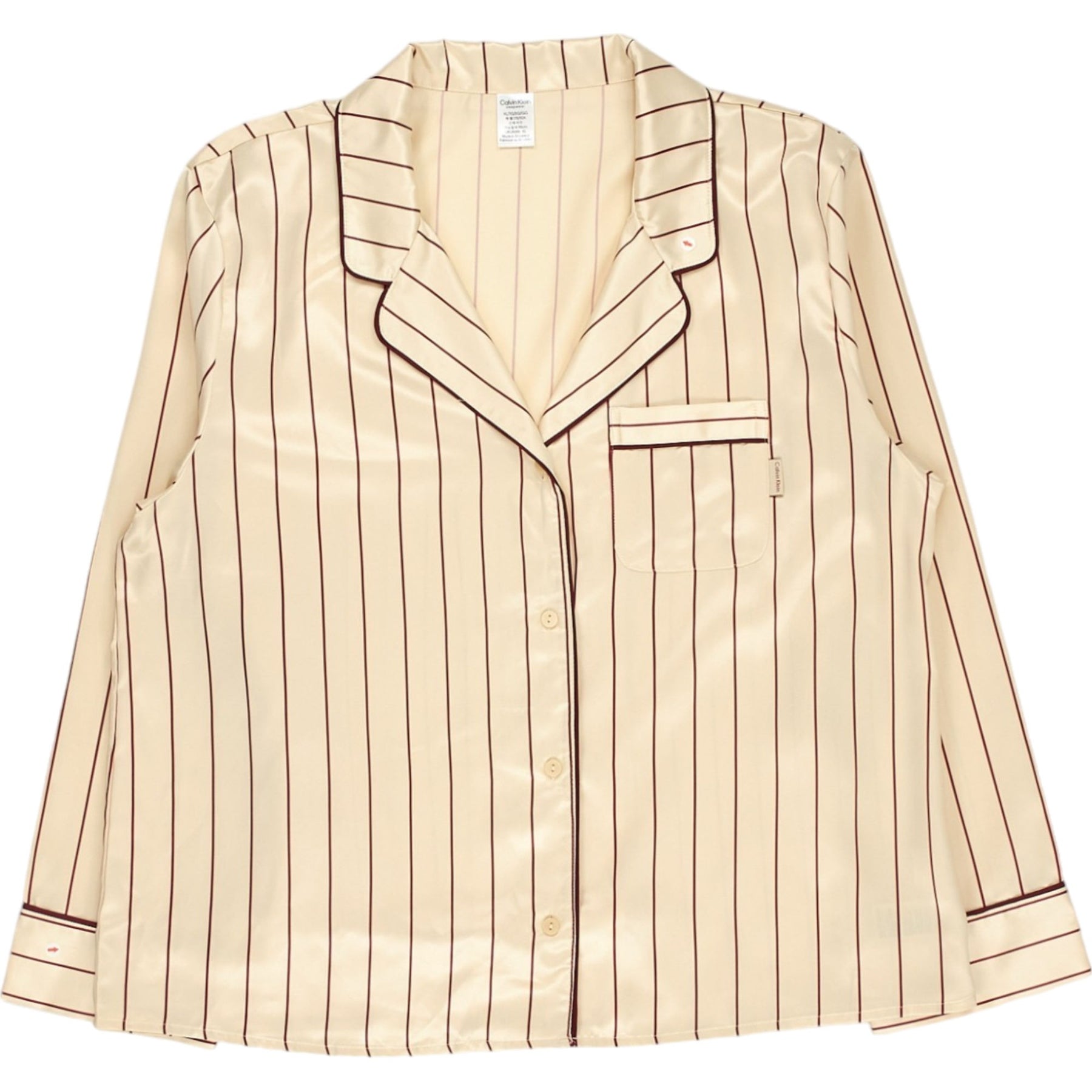 Calvin Klein Cream Striped Pyjama Set