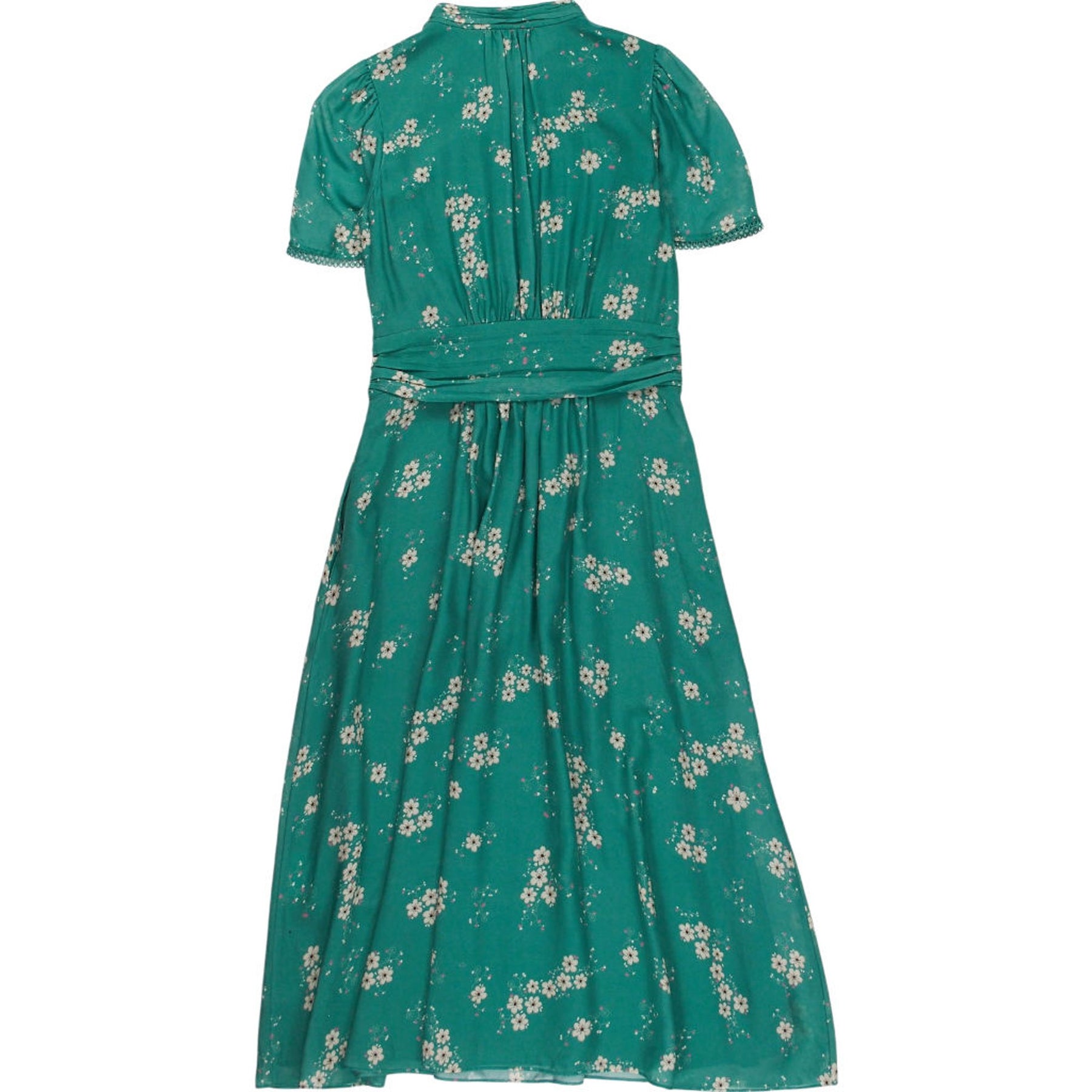 Wyse Green Floral Midi Dress
