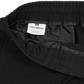 Pull & Bear Black Elastic Waist Trousers
