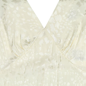 OMNES Ivory Ines Midi Jacquard Dress