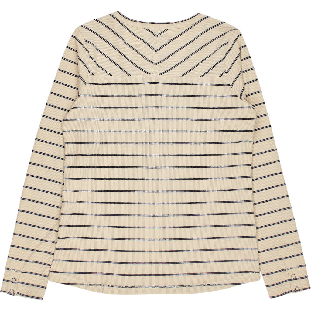 Fat Face Beige Striped Long Sleeve Top