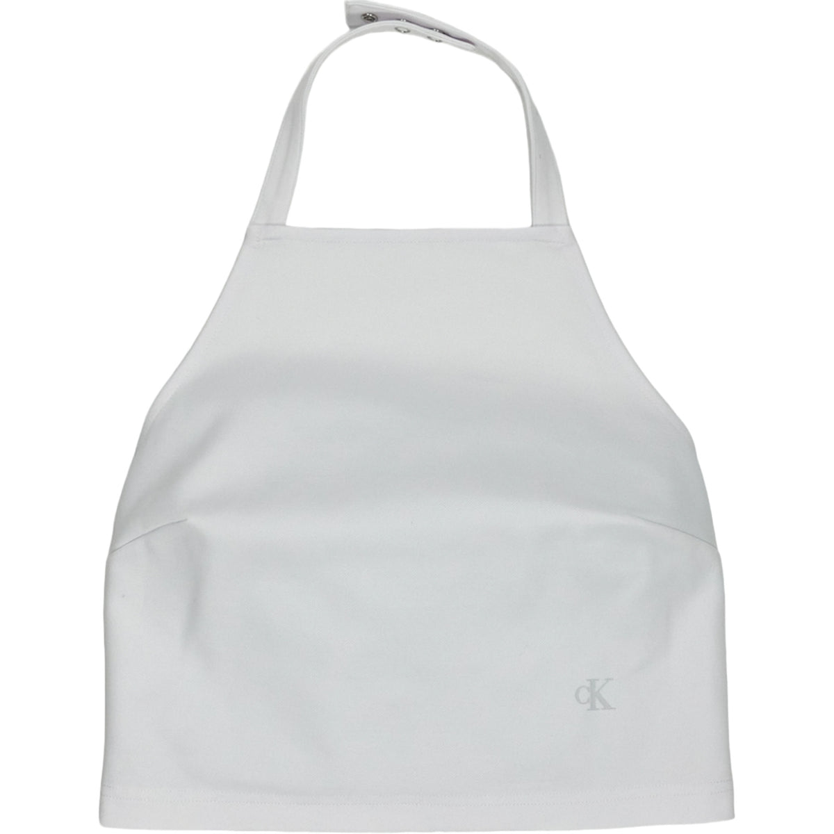 Calvin Klein Jeans Bright White Sheen Halter Top