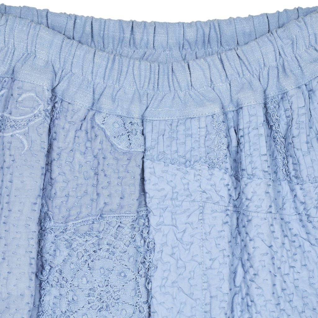 By Walid Blue Patchwork Trousers