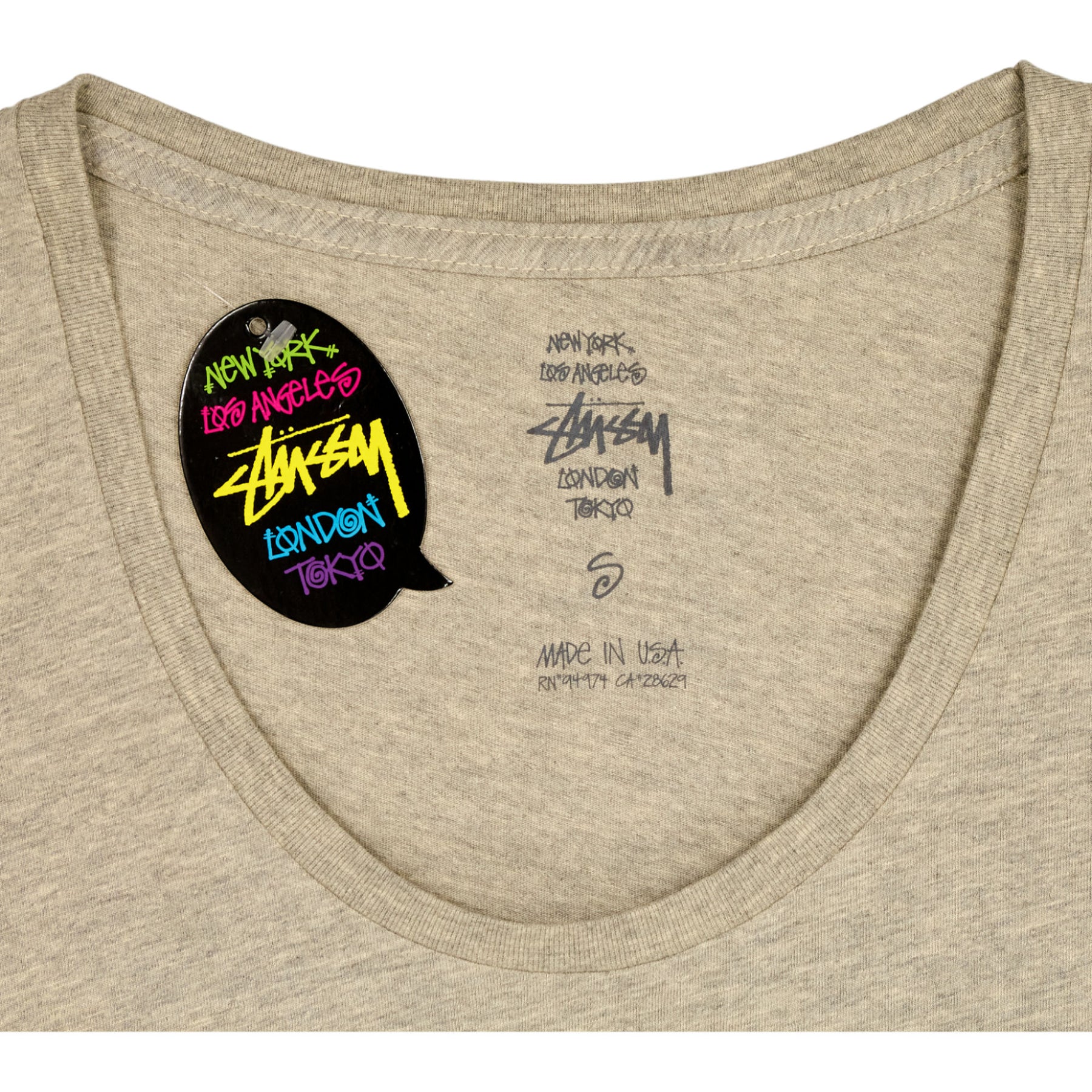 Stussy Grey Old Skool Flavor Tee