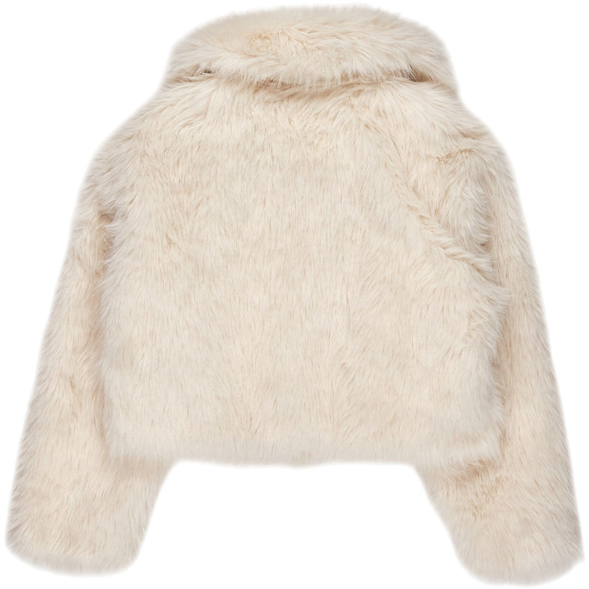Pull & Bear Cream Faux Fur Coat