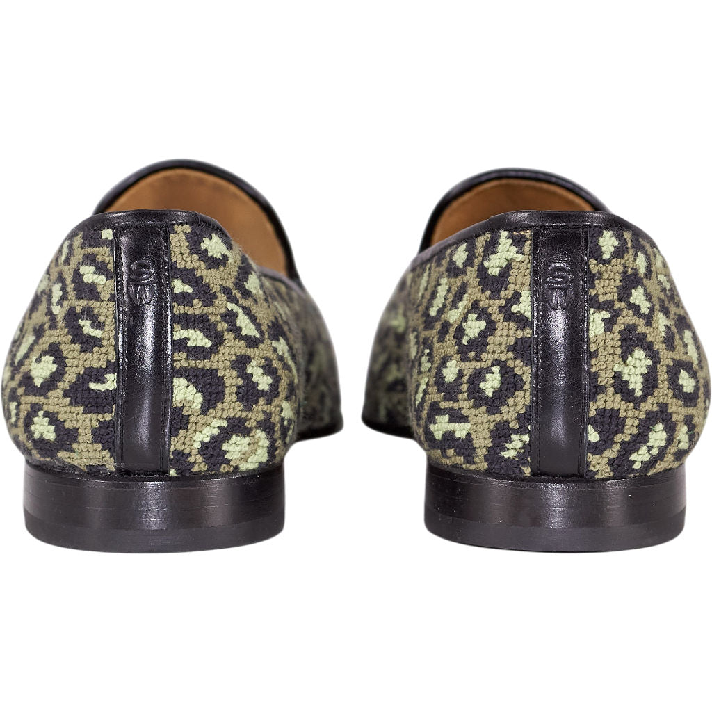 Stubbs & Wootton Green Cotton Camo Slippers