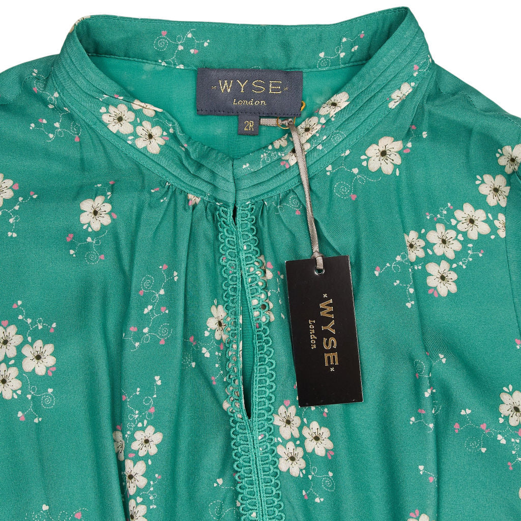 Wyse Green Arabella Silk Dress