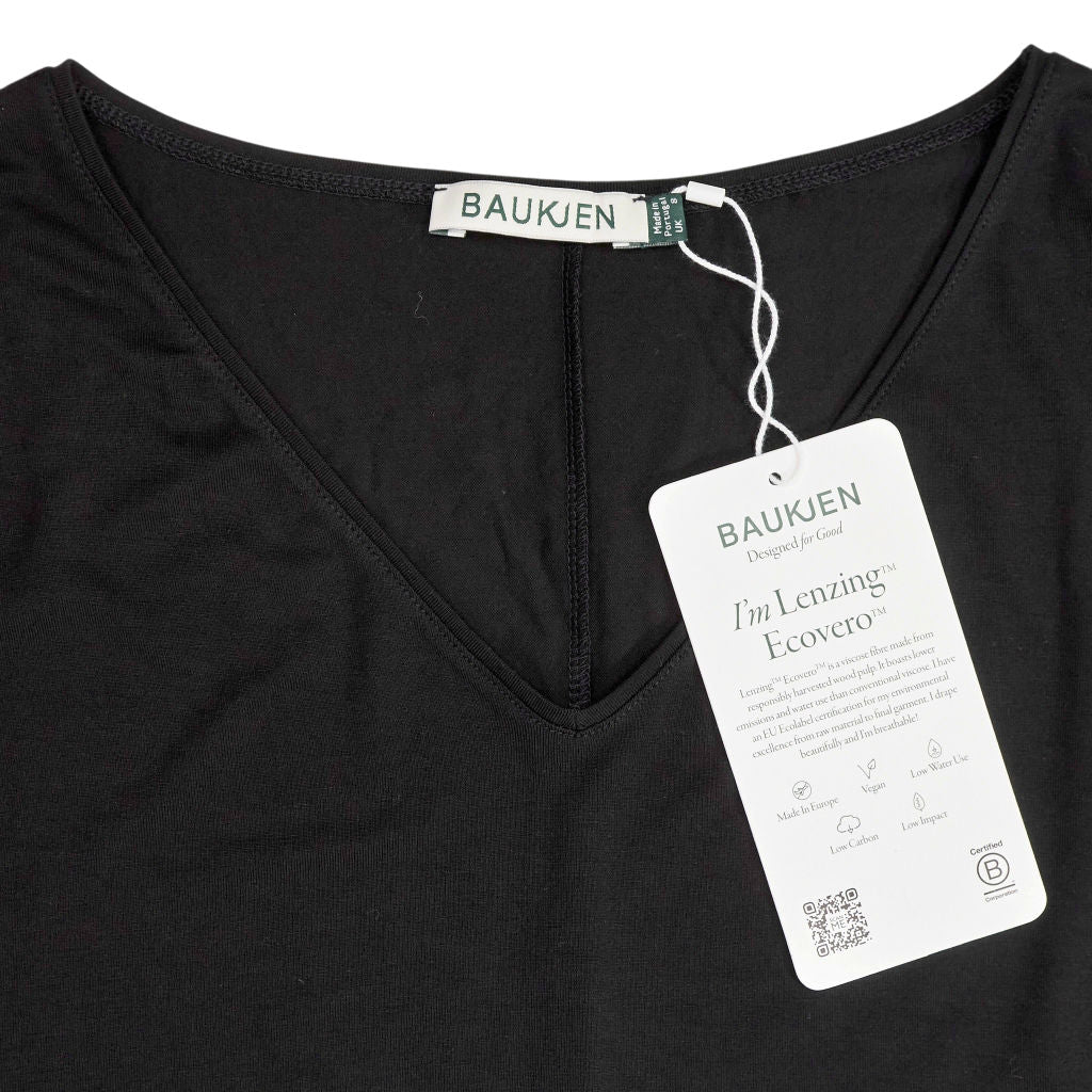 Baukjen Black Ella Relaxed V-Neck Top