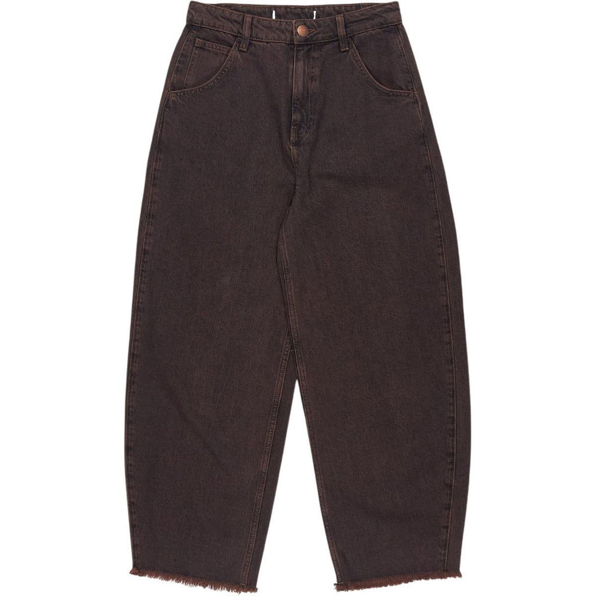 seventy + mochi Brown Fringe Hem Jeans