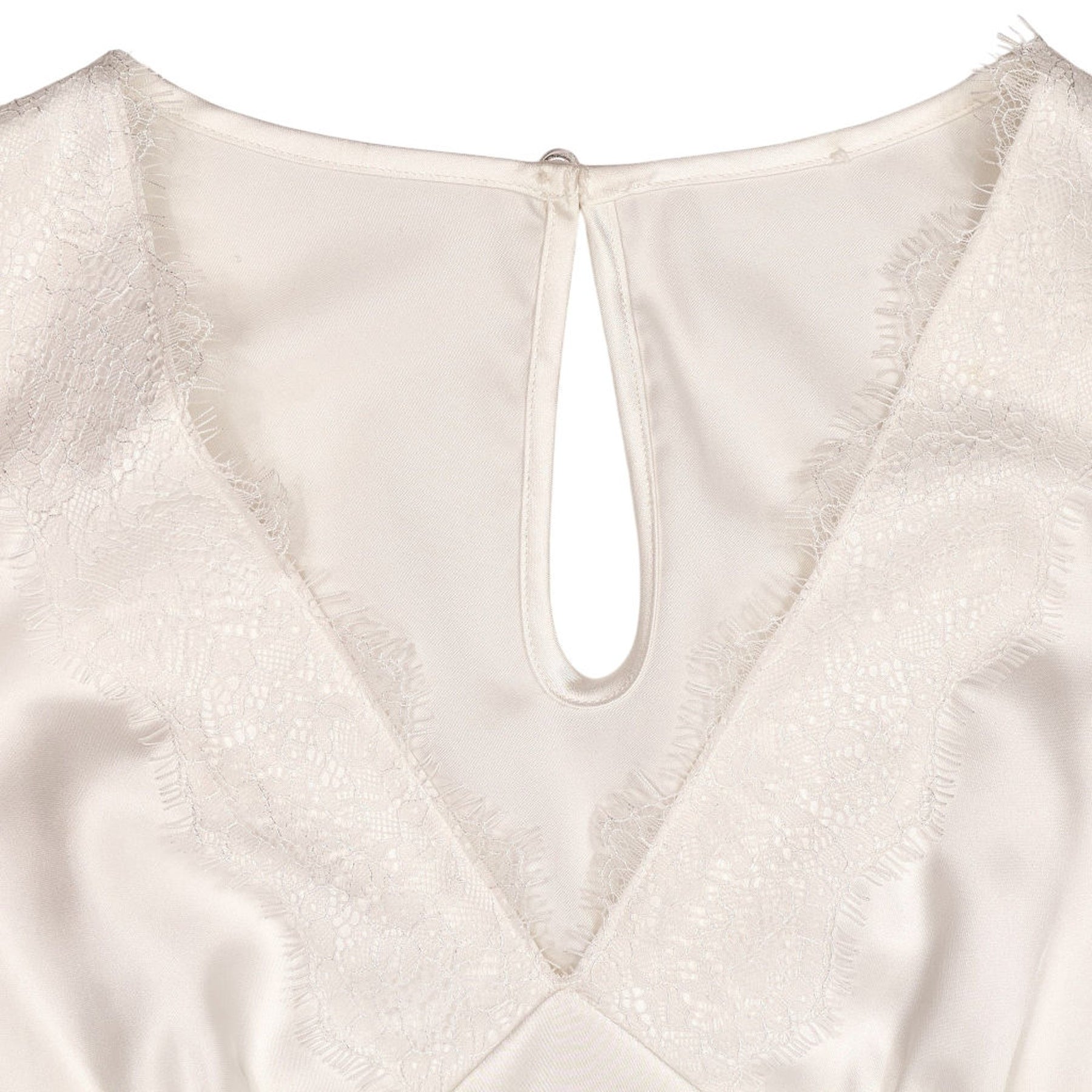 Vivere White Satin Dress