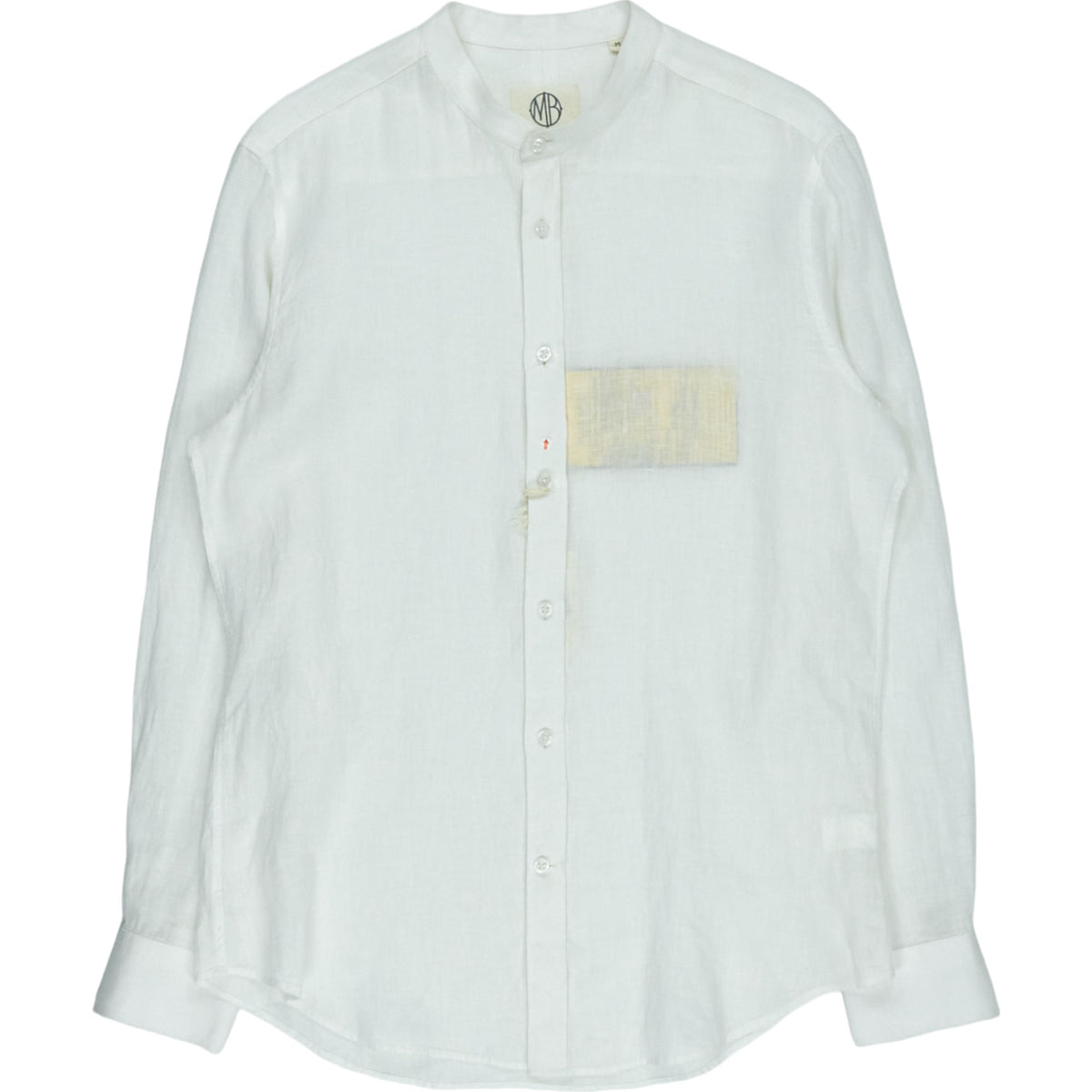 MB White Linen Long Sleeve Shirt