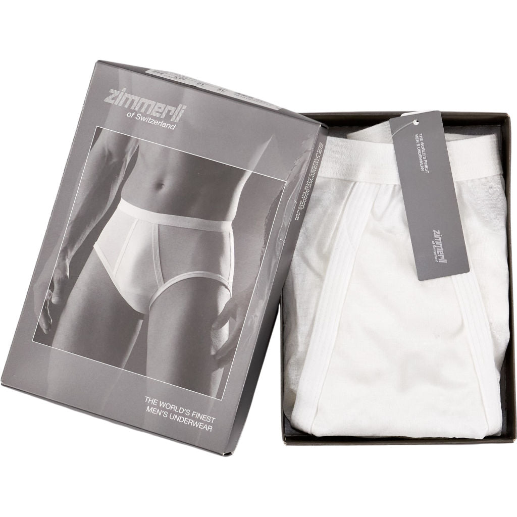 Zimmerli White Royal Classic Slip Open Underwear