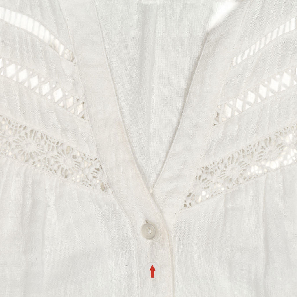 Wyse White Harper Blouse
