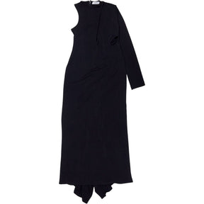 SRVC Black One-Shoulder Maxi Dress