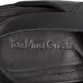 YMC Black Leather Slingback Shoes